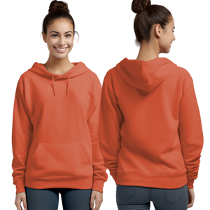 Orange Hoodie with Kangaroo Pocket