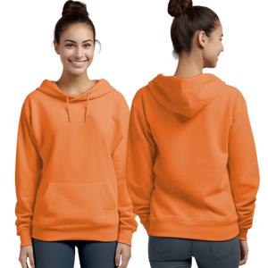 Safety Orange Hoodie with Kangaroo Pocket