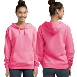 Safety Pink Hoodie with Kangaroo Pocket