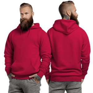 Cherry Red Hoodie with Kangaroo Pocket-MOQ 50 pcs