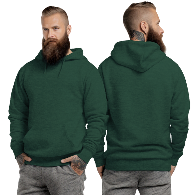 Heather Sport Dark Green Hoodie with Kangaroo Pocket