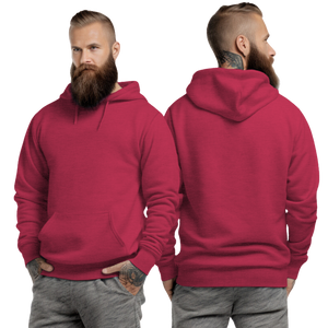 Heather Sport Scarlet Hoodie with Kangaroo Pocket-