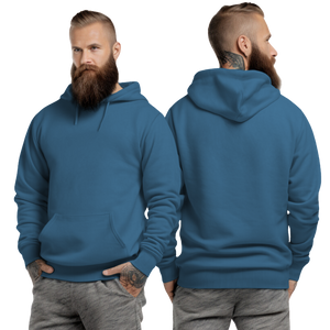 Indigo Blue Hoodie with Kangaroo Pocket-