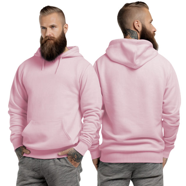 Light Pink Hoodie with Kangaroo Pocket-