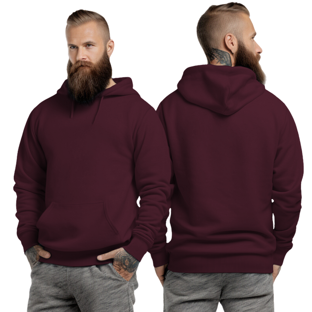 Maroon Hoodie with Kangaroo Pocket-