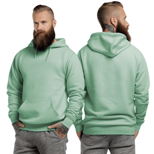 Mint Green Hoodie with Kangaroo Pocket-