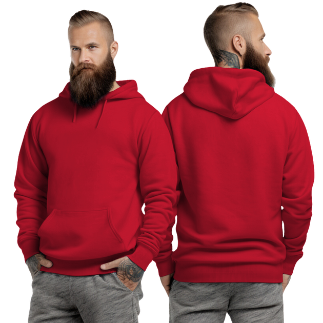 Red Hoodie with Kangaroo Pocket-