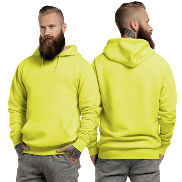 Safety Green Hoodie with Kangaroo Pocket-