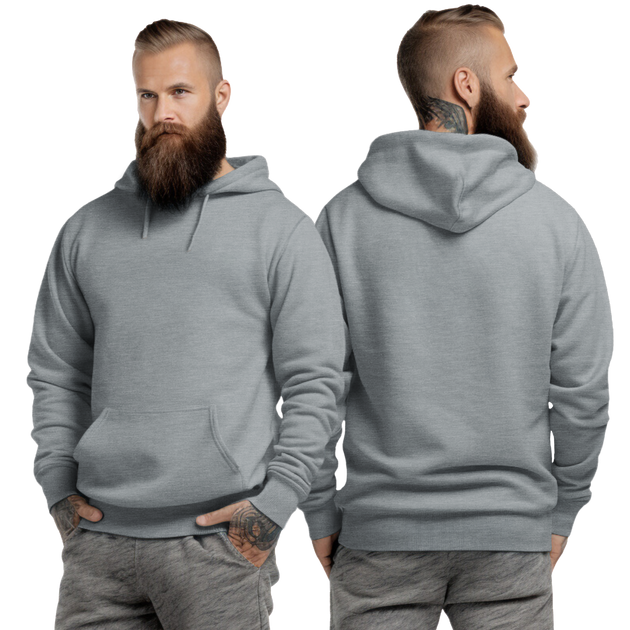 Sport Grey Hoodie with Kangaroo Pocket-