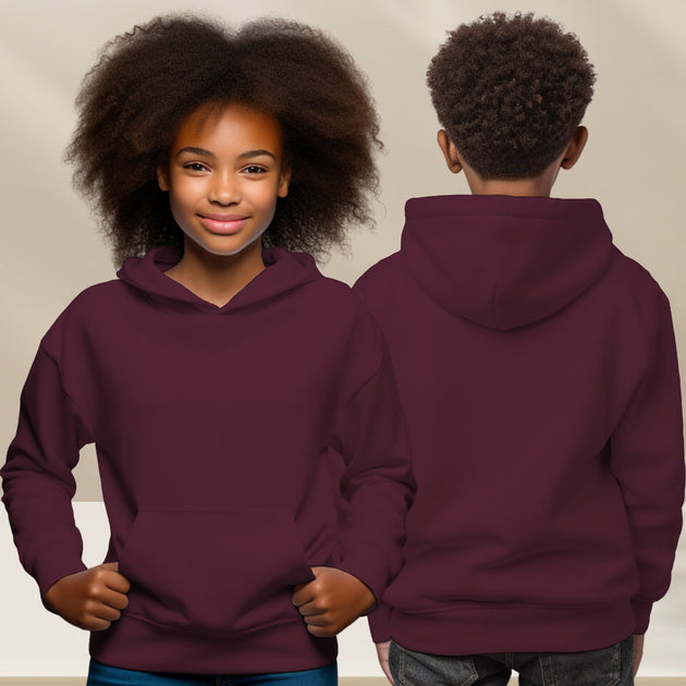 Maroon Hoodie with Kangaroo Pocket