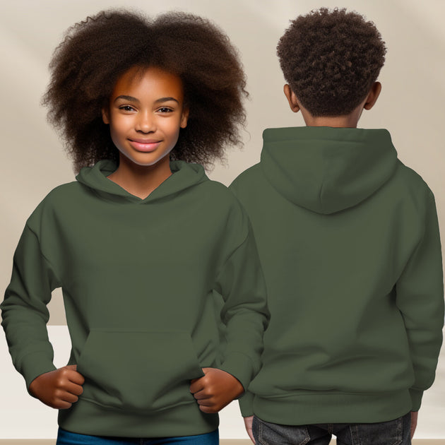 Military Green Hoodie with Kangaroo Pocket-MOQ 50 pcs