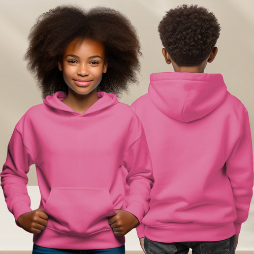 Safety Pink Hoodie with Kangaroo Pocket