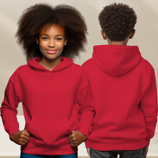 Red Hoodie with Kangaroo Pocket