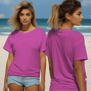 Heather Radiant Orchid T-Shirt -MOQ 50 pcs