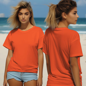 Orange T-Shirt -MOQ 50 pcs