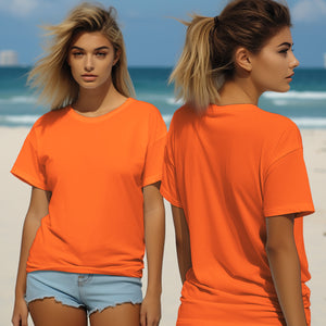 Safety Orange T-Shirt -MOQ 50 pcs