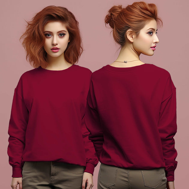 Cardinal Red Sweatshirt MOQ 50 PCS