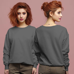 Charcoal Sweatshirt MOQ 50 PCS