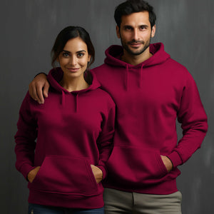 Cardinal Red Hoodie with Kangaroo Pocket-MOQ 50 pcs