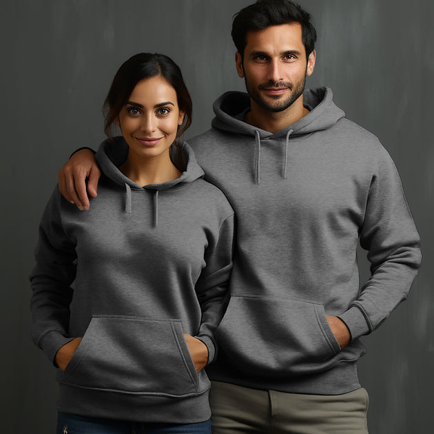 Graphite Heather Hoodie with Kangaroo Pocket