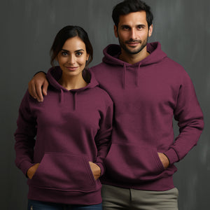 Heather Sport Dark Maroon Hoodie with Kangaroo Pocket