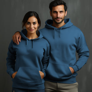 Indigo Blue Hoodie with Kangaroo Pocket