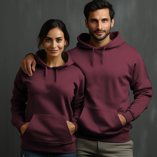 Maroon Hoodie with Kangaroo Pocket