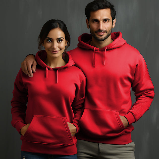 Red Hoodie with Kangaroo Pocket