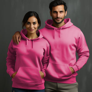 Safety Pink Hoodie with Kangaroo Pocket