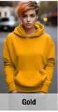 Gold Hoodie with Kangaroo Pocket