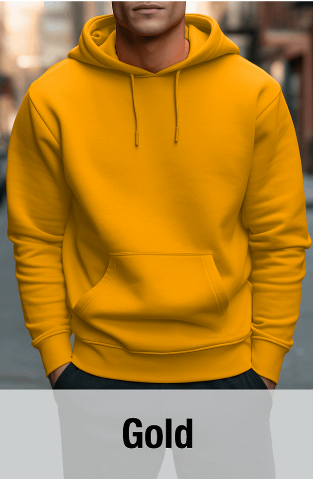 Gold Hoodie with Kangaroo Pocket