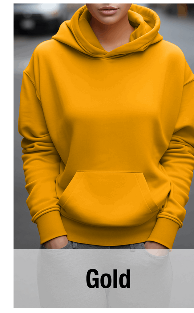 Gold Hoodie with Kangaroo Pocket