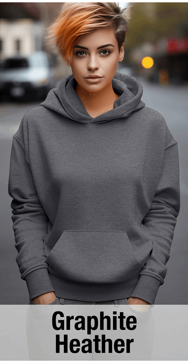 Graphite Heather Hoodie with Kangaroo Pocket