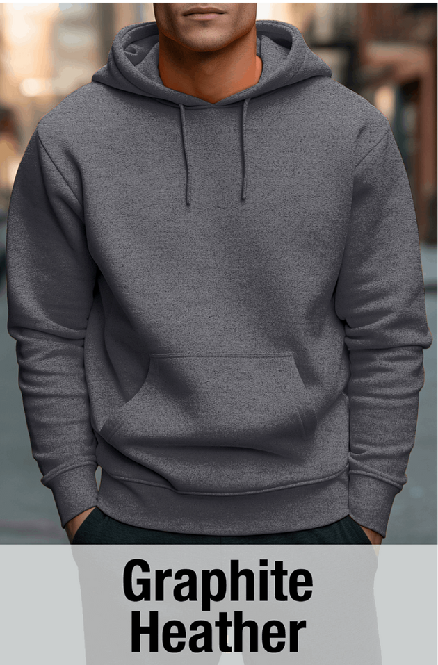 Graphite Heather Hoodie with Kangaroo Pocket