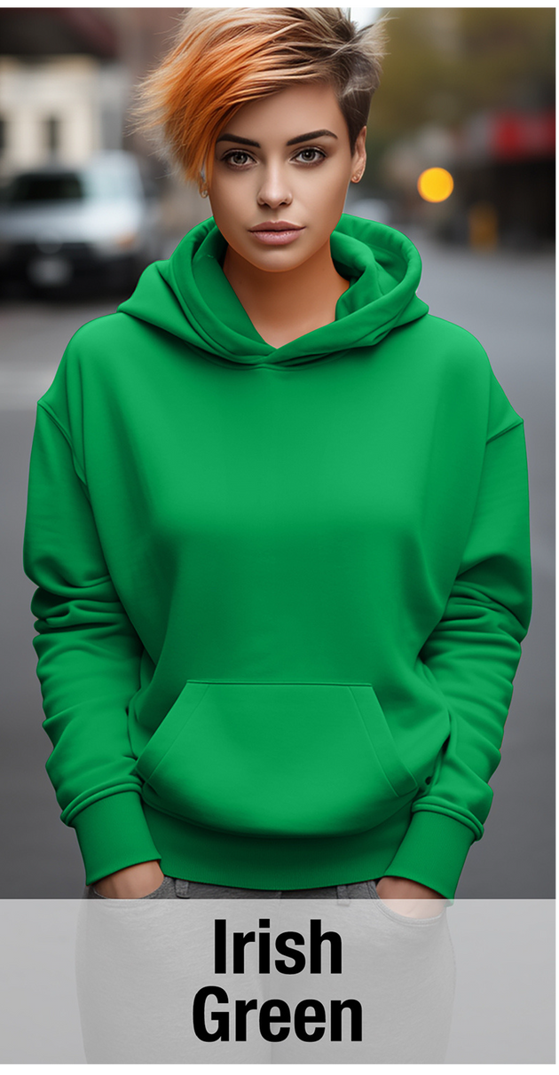 Irish Green Hoodie with Kangaroo Pocket