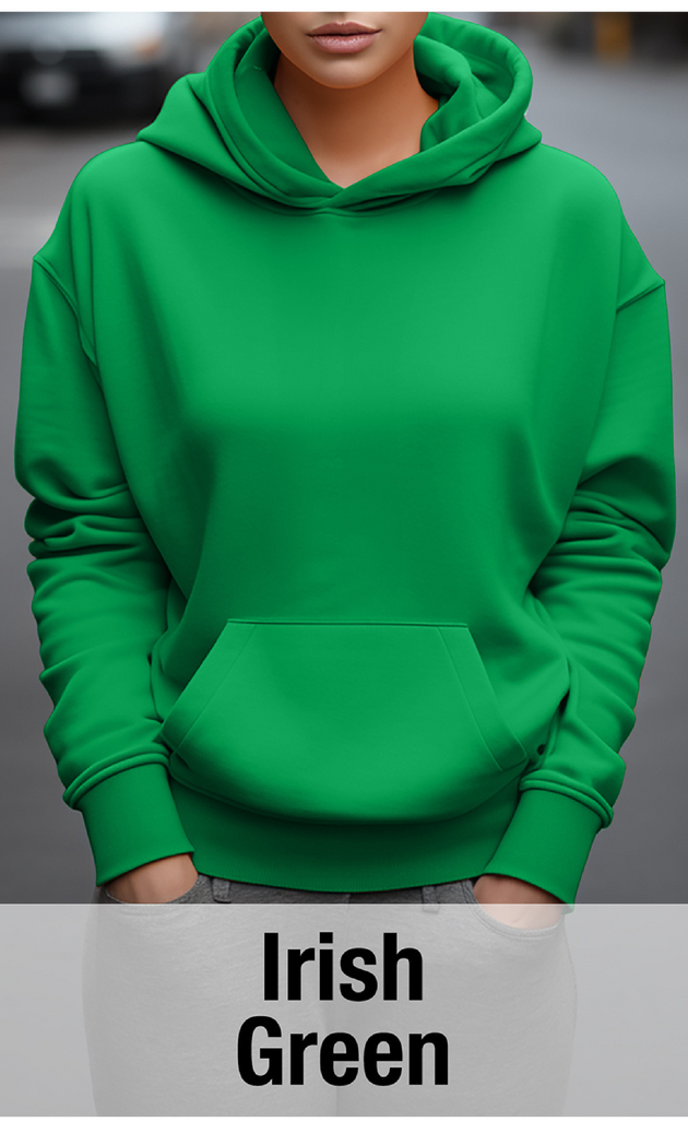 Irish Green Hoodie with Kangaroo Pocket