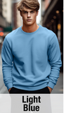 Sweat-shirt bleu clair MOQ 50 PCS