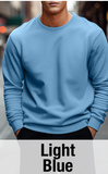 Sweat-shirt bleu clair MOQ 50 PCS