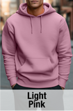 Light Pink Hoodie with Kangaroo Pocket