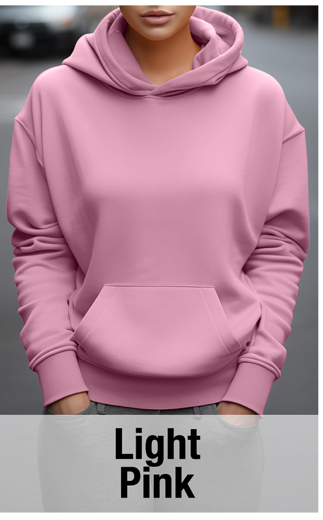 Light Pink Hoodie with Kangaroo Pocket