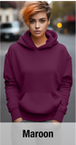 Maroon Hoodie with Kangaroo Pocket