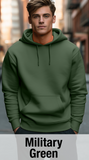 Military Green Hoodie with Kangaroo Pocket