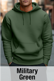 Military Green Hoodie with Kangaroo Pocket