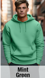 Sweat à capuche vert menthe avec poche kangourou-MOQ 50 pcs