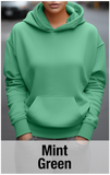 Sweat à capuche vert menthe avec poche kangourou-MOQ 50 pcs