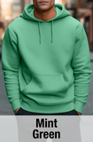 Sweat à capuche vert menthe avec poche kangourou-MOQ 50 pcs