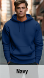 Navy Hoodie with Kangaroo Pocket