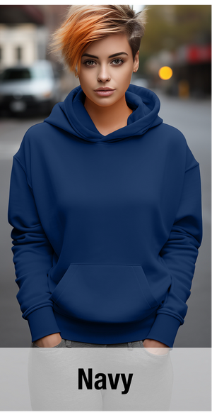 Navy Hoodie with Kangaroo Pocket