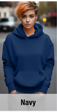 Navy Hoodie with Kangaroo Pocket