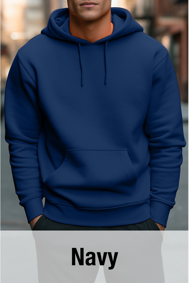 Navy Hoodie with Kangaroo Pocket